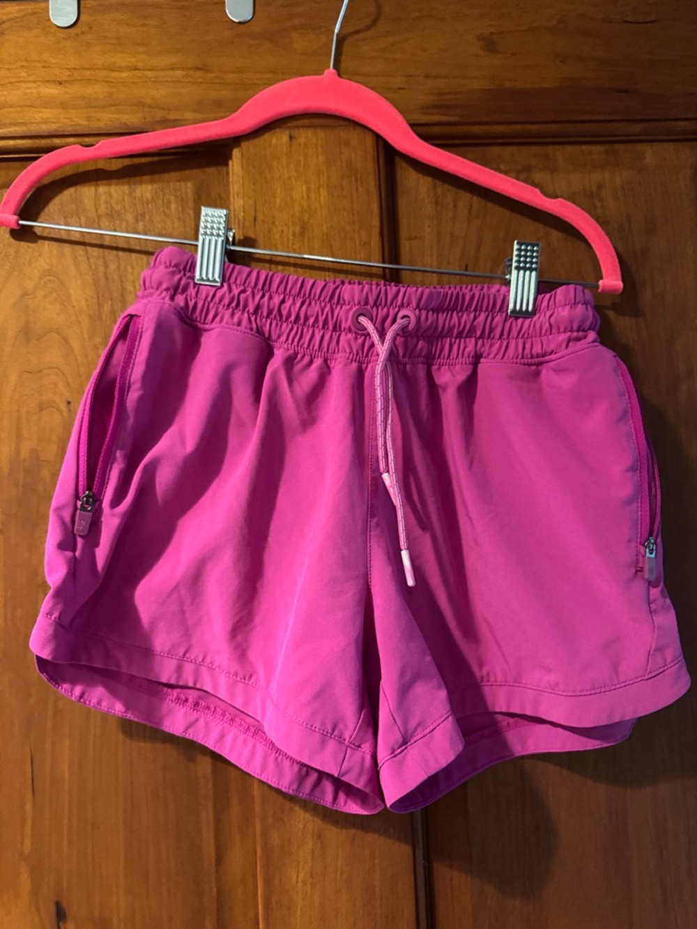 Athleta Bright Pink Drawstring Athletic Shorts
